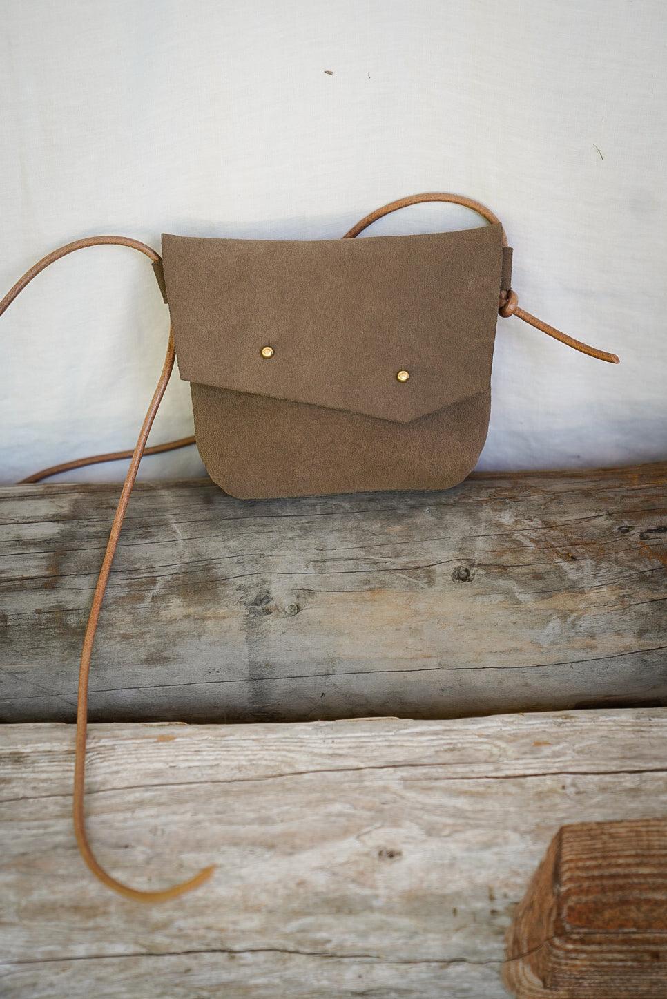 Filly Bag ~ Taupe Suede