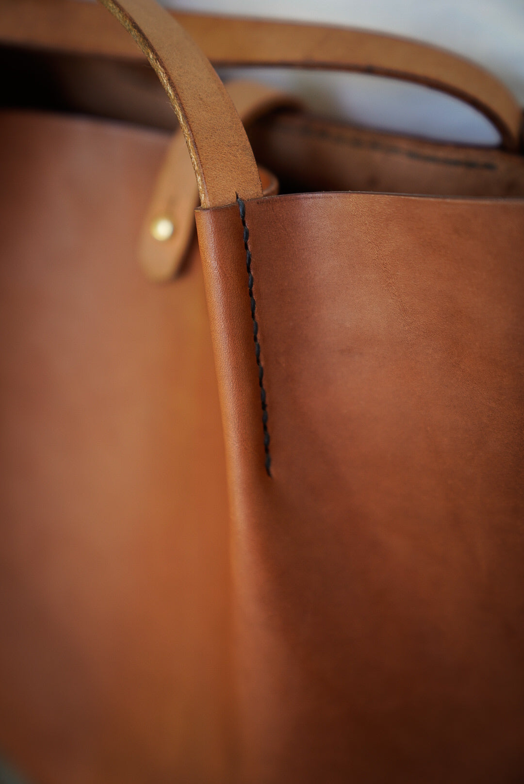 Close Friends Tote ~ Sm W&C Light Brown Skirting Leather