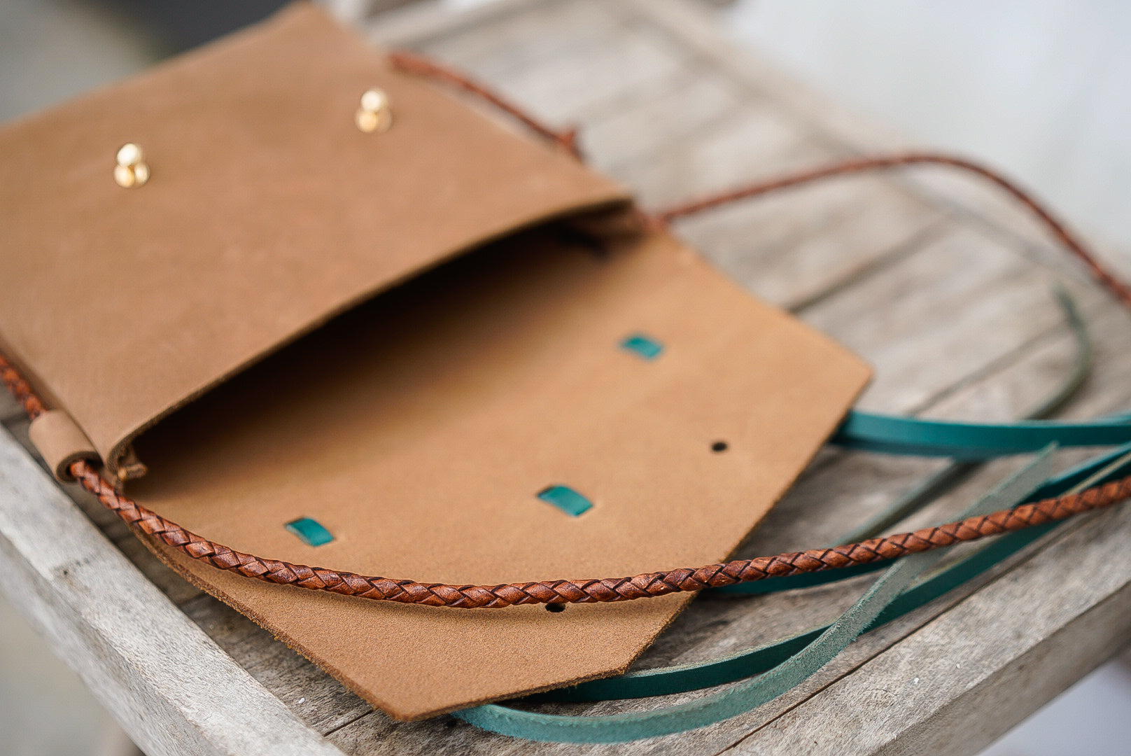 Embellished Filly Bag ~ Tan Nubuck with Conchos