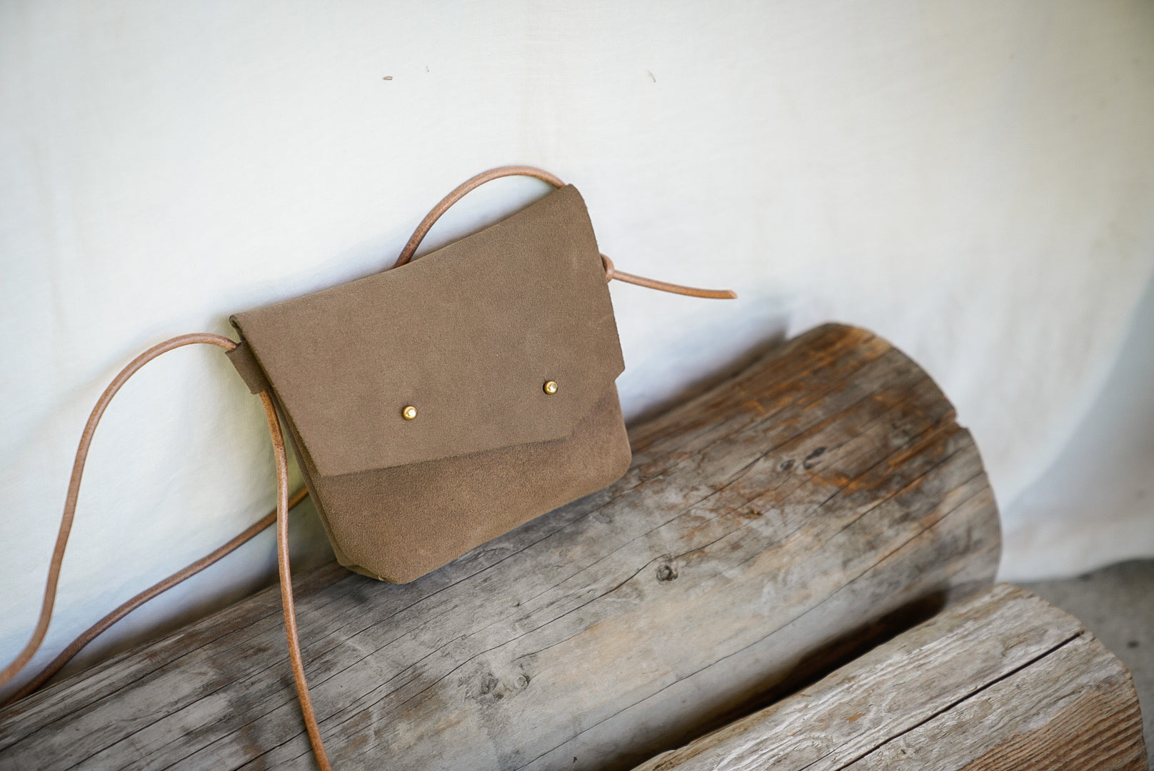 Filly Bag ~ Taupe Suede